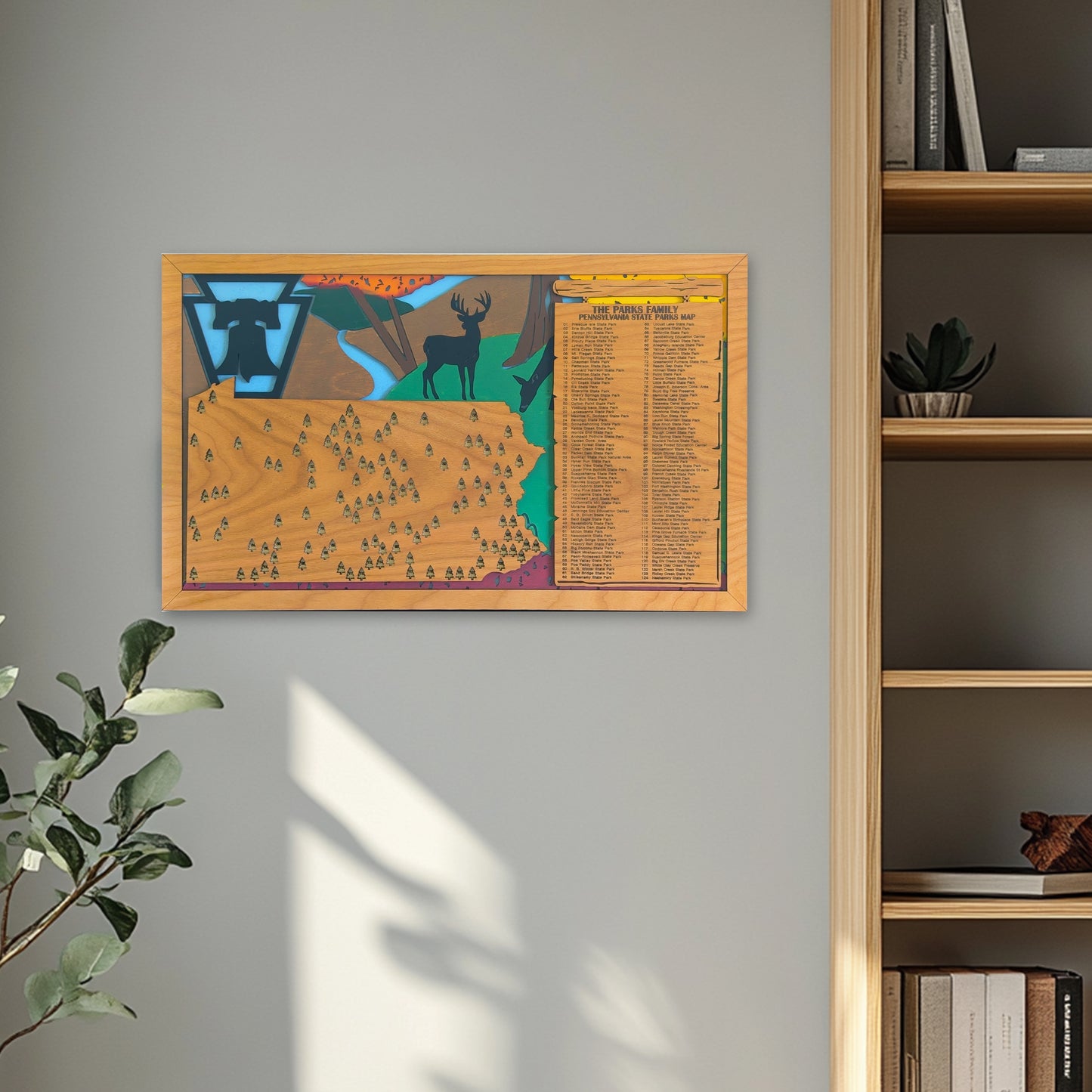 Pennsylvania State Parks Tracker Map | Pennsylvania State Park Map | Pennsylvania Gifts | Pennsylvania State Park Travel Map | Hiking Gift