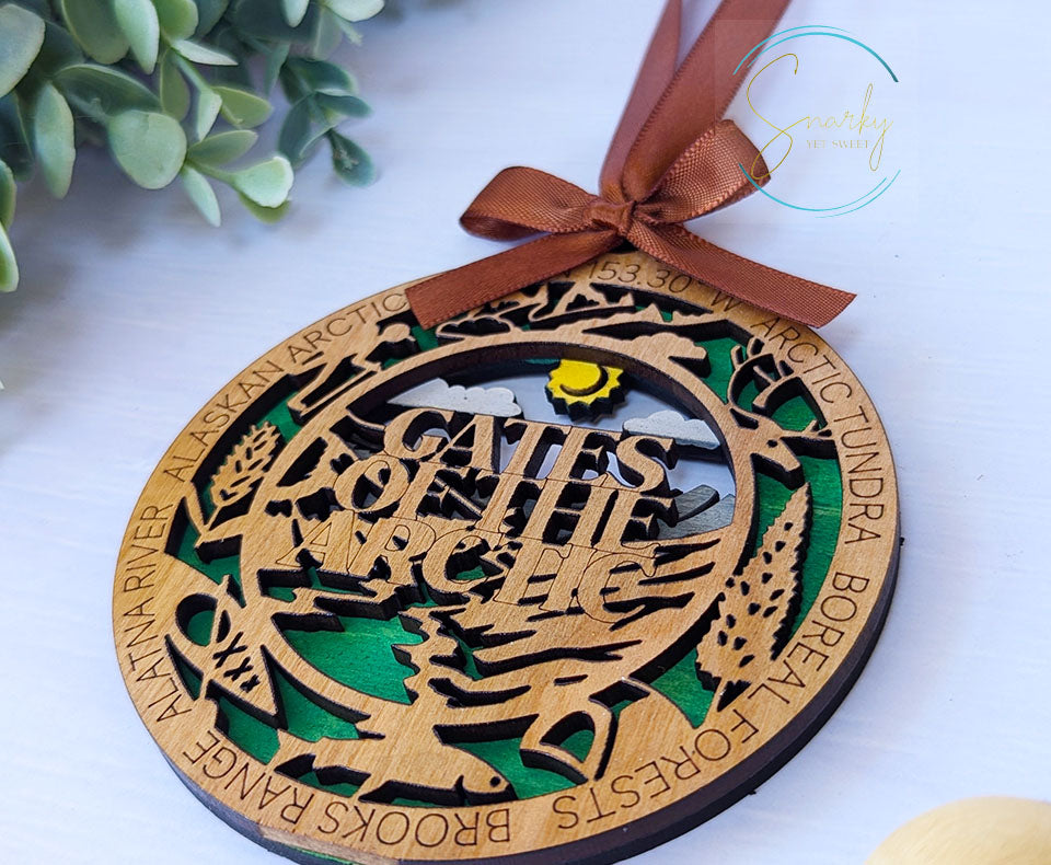Gates of the arctic national park ornament, gates of the arctic ornament, gates of the arctic souvenir, national park,national park ornament