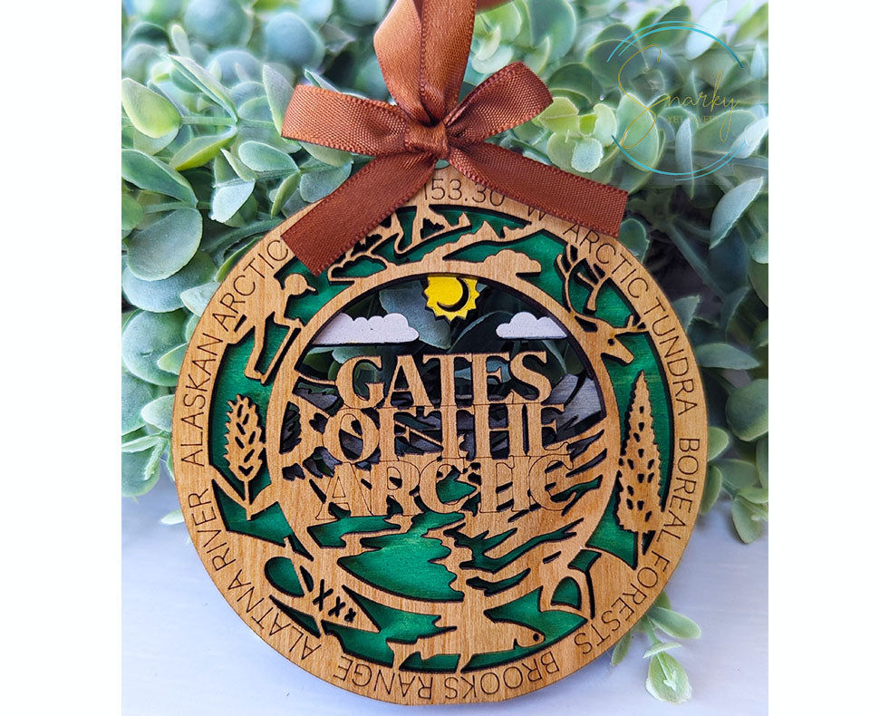 Gates of the arctic national park ornament, gates of the arctic ornament, gates of the arctic souvenir, national park,national park ornament