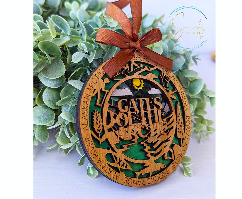Gates of the arctic national park ornament, gates of the arctic ornament, gates of the arctic souvenir, national park,national park ornament