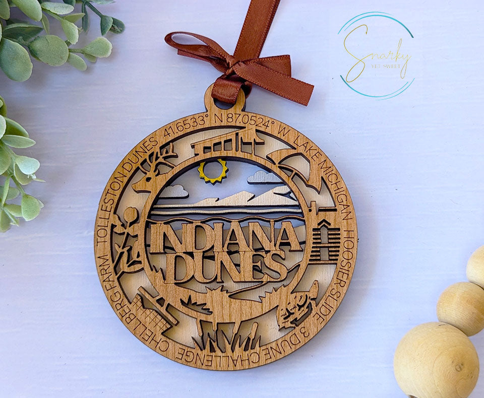 Indiana Dunes national park ornament, Indiana Dunes ornament, Indiana Dunes souvenir, national park gifts, national park ornament
