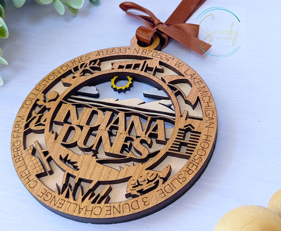 Indiana Dunes national park ornament, Indiana Dunes ornament, Indiana Dunes souvenir, national park gifts, national park ornament