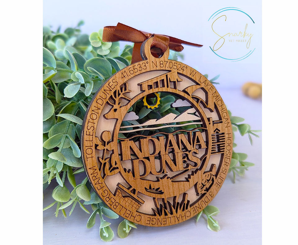 Indiana Dunes national park ornament, Indiana Dunes ornament, Indiana Dunes souvenir, national park gifts, national park ornament