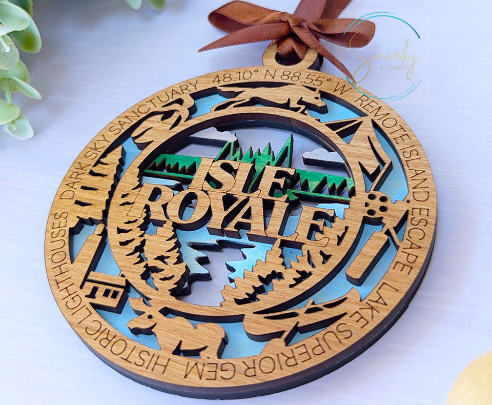 Isle Royale national park ornament, Isle Royale ornament, Isle Royale souvenir, national park gifts, national park ornament, gift for hiker