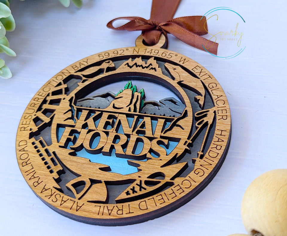 Kenai Fjords national park ornament, Kenai Fjords ornament, Kenai Fjords souvenir, national park gifts, national park ornament