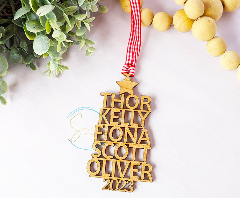 Christmas Tree Name Ornament