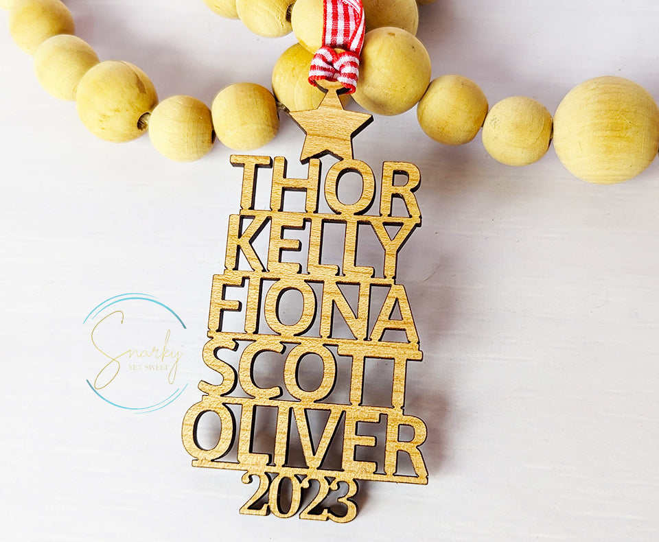Christmas Tree Name Ornament