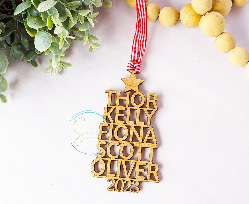 Christmas Tree Name Ornament