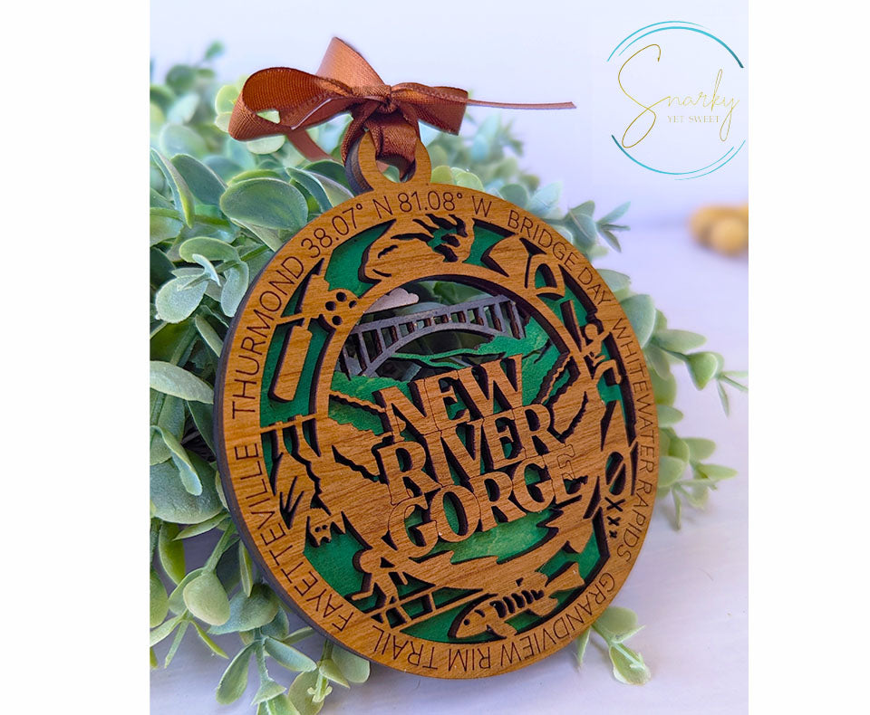 New River Gorge national park ornament, New River Gorge ornament, New River Gorge souvenir, national park gifts, national park ornament