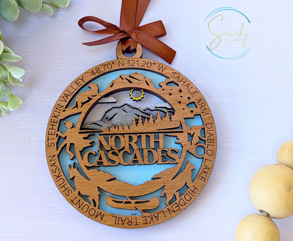North Cascades national park ornament, North Cascades ornament, North Cascades souvenir, national park gifts, national park ornament