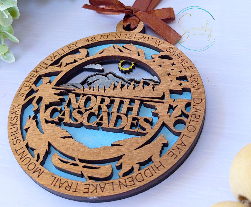 North Cascades national park ornament, North Cascades ornament, North Cascades souvenir, national park gifts, national park ornament