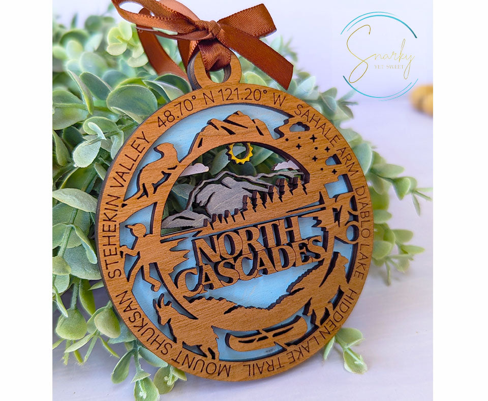 North Cascades national park ornament, North Cascades ornament, North Cascades souvenir, national park gifts, national park ornament
