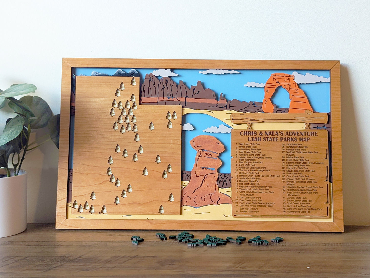 Utah State Park Map, State Parks Marker, US Travel Map, Utah state map poster, Utah state park tracking map, retirement gift, bucket list