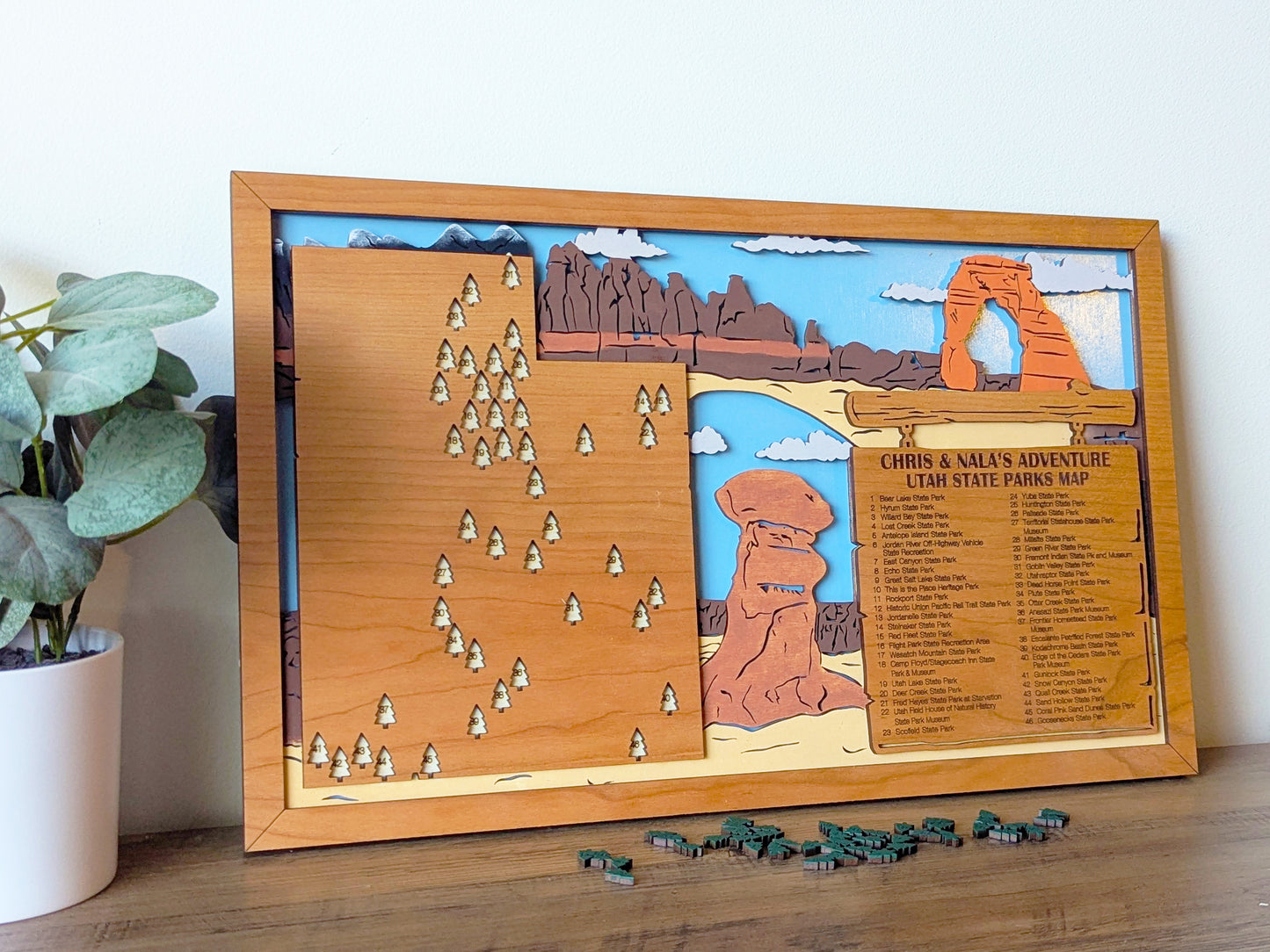 Utah State Park Map, State Parks Marker, US Travel Map, Utah state map poster, Utah state park tracking map, retirement gift, bucket list