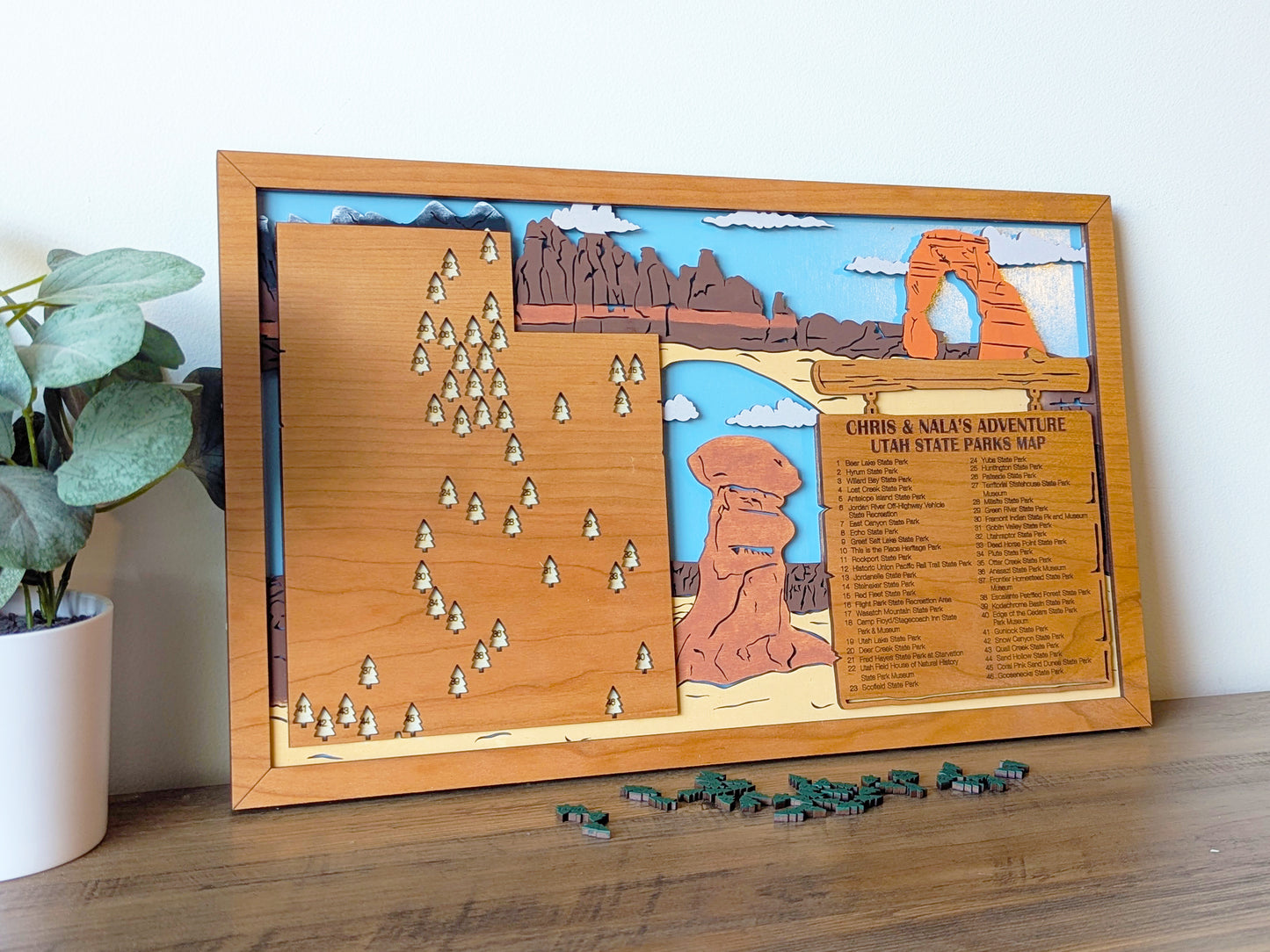 Utah State Park Map, State Parks Marker, US Travel Map, Utah state map poster, Utah state park tracking map, retirement gift, bucket list