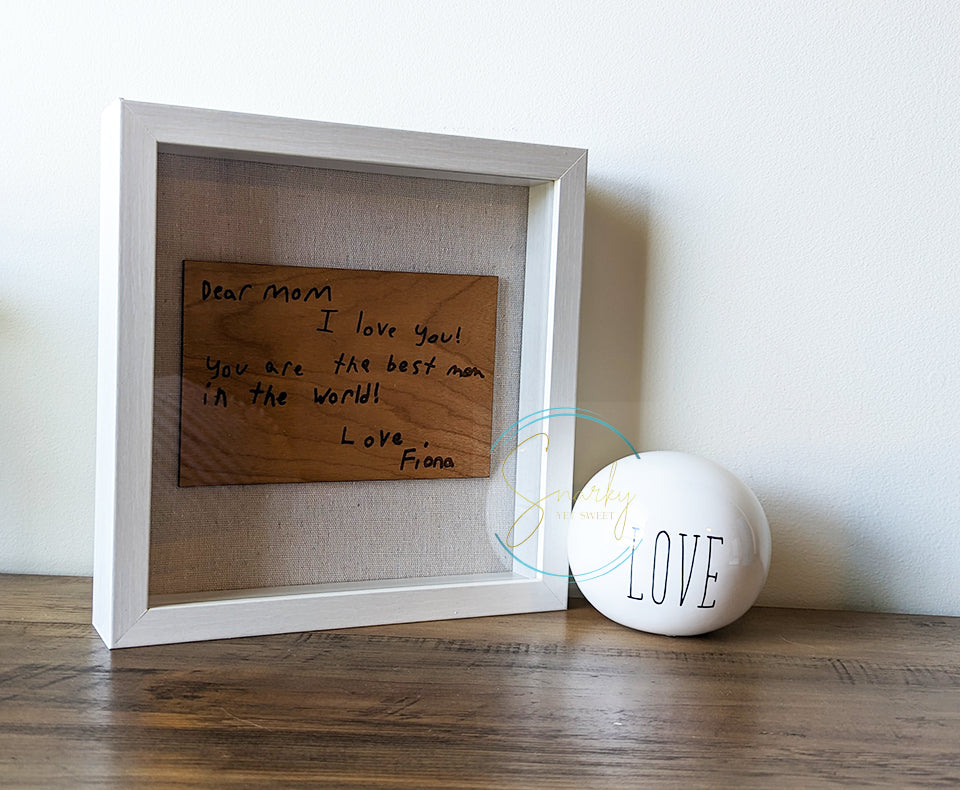 Custom handwriting sign, handwriting gift for mom, kids handwriting gifts, personalized mothers day gift, gift for mothers day, I love mom