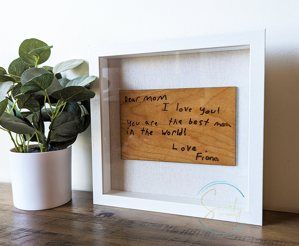 Custom handwriting sign, handwriting gift for mom, kids handwriting gifts, personalized mothers day gift, gift for mothers day, I love mom