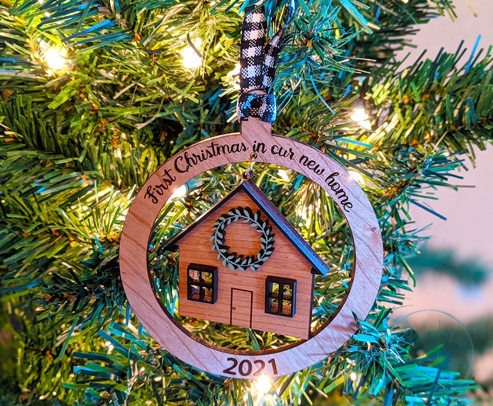 New home ornament, new home Christmas ornament, new home gift, housewarming gift, gift for friend, unique gift, realtor gift, closing gift