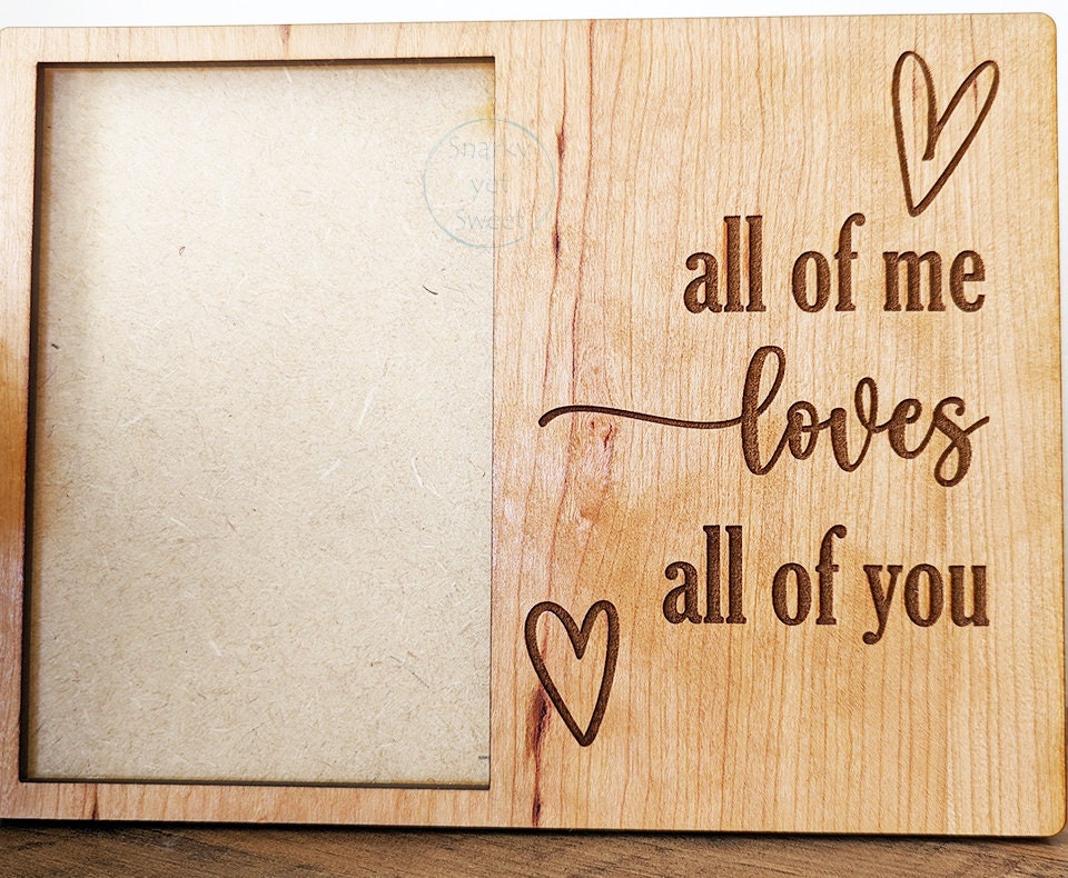 Love frame, wood photo frame 4x6, Valentine's day gift, gift for her, snarky gifts for women, engraved frame, romantic gifts, unique gift