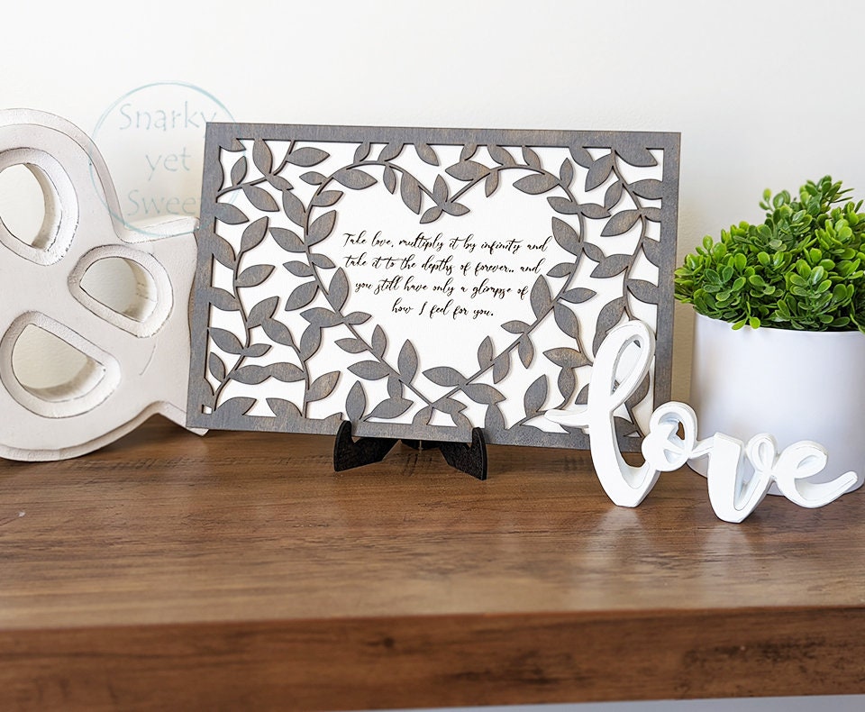 Customized love letter, Valentines love letter, love wood sign, anniversary gift for her, wedding gift for wife, unique Valentines gift