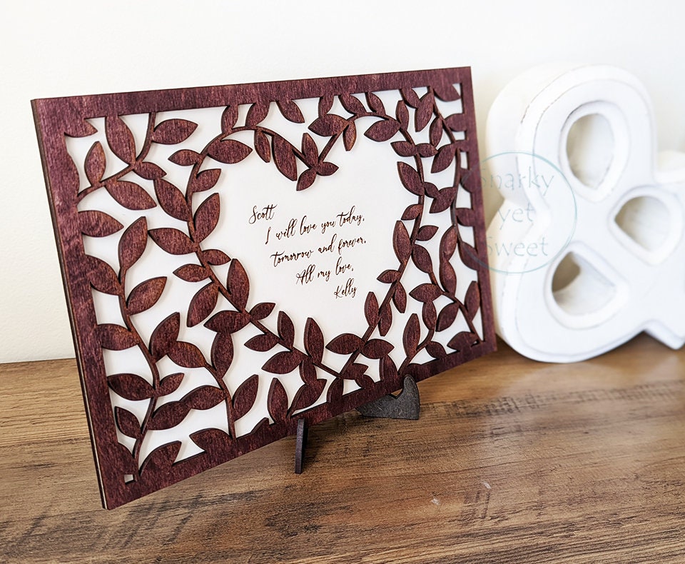 Customized love letter, Valentines love letter, love wood sign, anniversary gift for her, wedding gift for wife, unique Valentines gift
