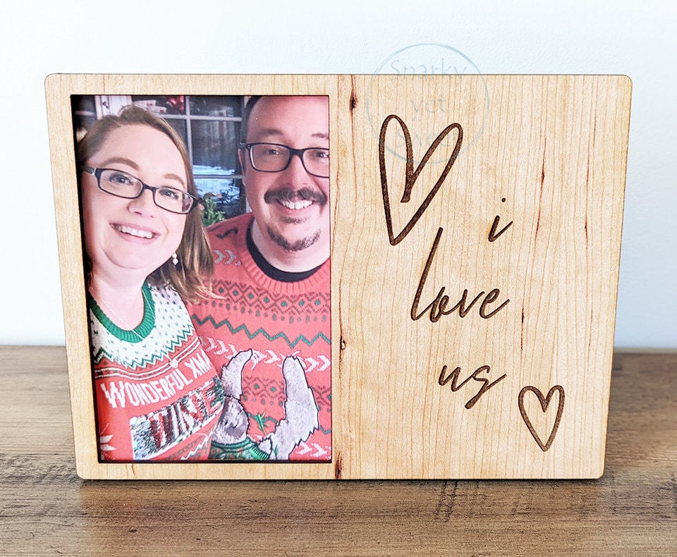 Love frame, wood photo frame 4x6, Valentine's day gift, gift for her, snarky gifts for women, engraved frame, romantic gifts, unique gift