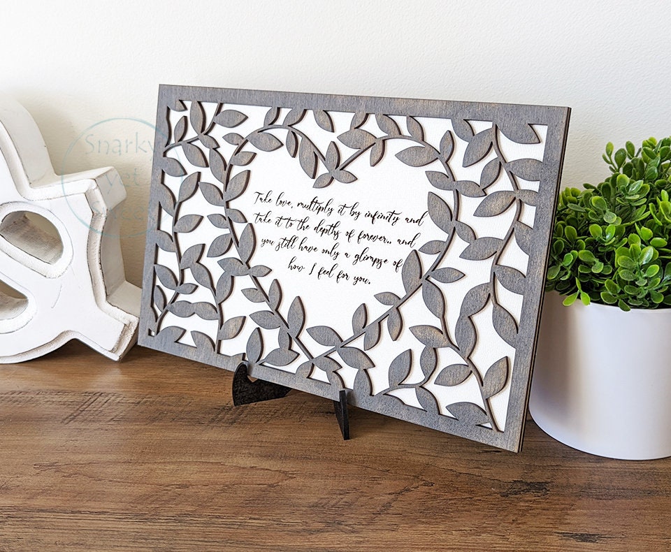 Customized love letter, Valentines love letter, love wood sign, anniversary gift for her, wedding gift for wife, unique Valentines gift