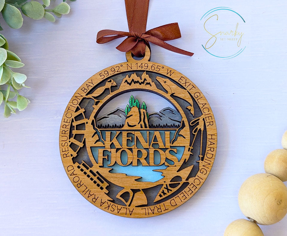 Kenai Fjords national park ornament, Kenai Fjords ornament, Kenai Fjords souvenir, national park gifts, national park ornament