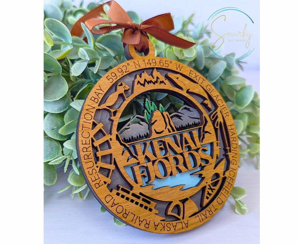 Kenai Fjords national park ornament, Kenai Fjords ornament, Kenai Fjords souvenir, national park gifts, national park ornament