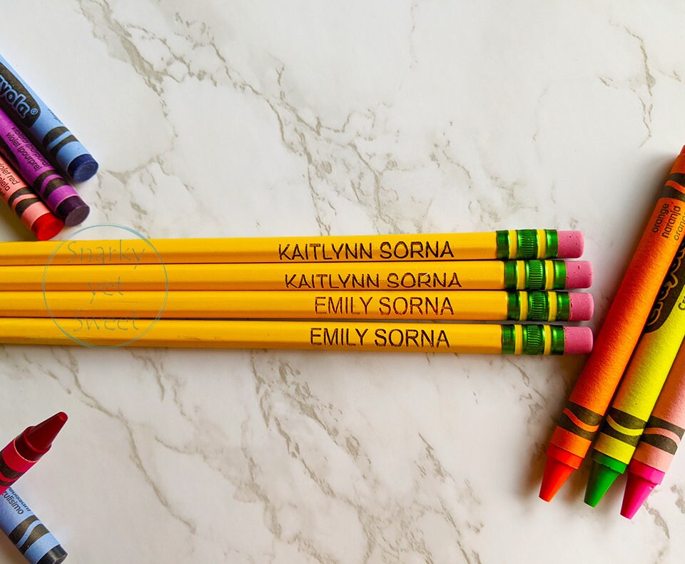 Personalized Engraved Ticonderoga Pencils - 1 dozen, engraved school pencils, engraved school supplies, teacher pencil, custom pencil