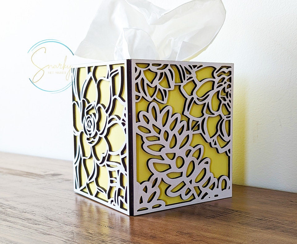 Tissue Box Cover, bathroom toilet storage, Bathroom Decor, tissue box, bathroom storage over toilet, floral box wood, gift for women