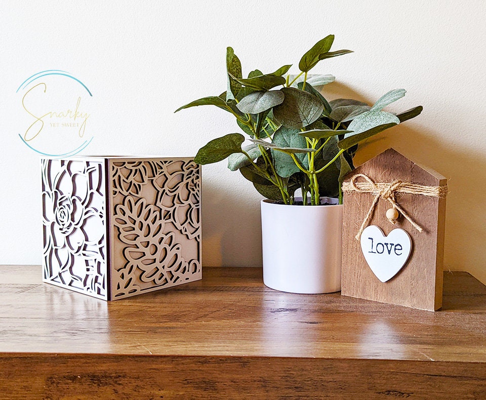 Tissue Box Cover, bathroom toilet storage, Bathroom Decor, tissue box, bathroom storage over toilet, floral box wood, gift for women